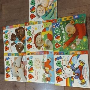French books for 1-3 Years Set of 7 Books of‎ the Collection Popi